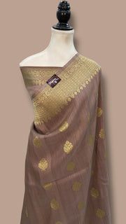 Tussar Georgette Handloom Banarasi Saree - All Over Kadua Boota - The Handlooms