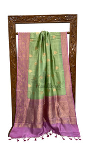 Pure Katan Silk Banarasi Handloom Saree - All over Kadua motifs - The Handlooms