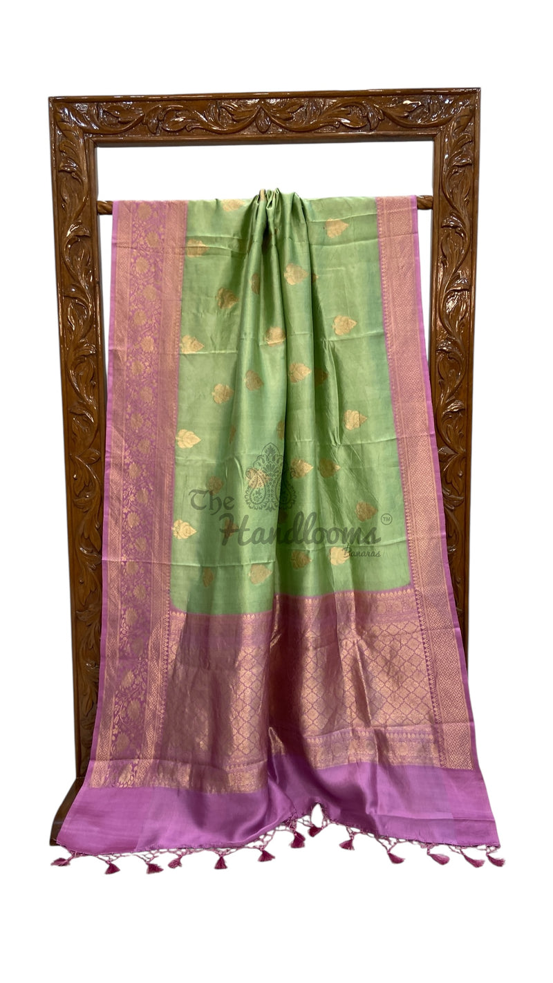 Pure Katan Silk Banarasi Handloom Saree - All over Kadua motifs - The Handlooms