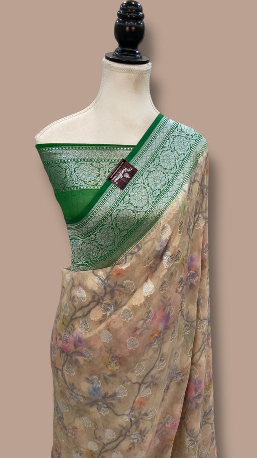 Georgette Banarasi Saree - Digital Print - The Handlooms