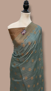 Pure Tussar Silk Handloom Banarasi Saree - The Handlooms