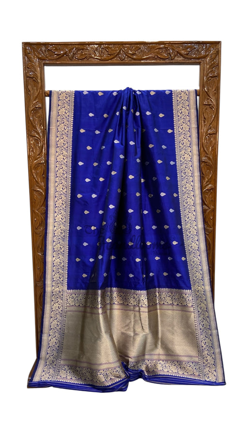 Pure Katan Silk Banarasi Handloom Saree - All Over Kadua Motifs - The Handlooms
