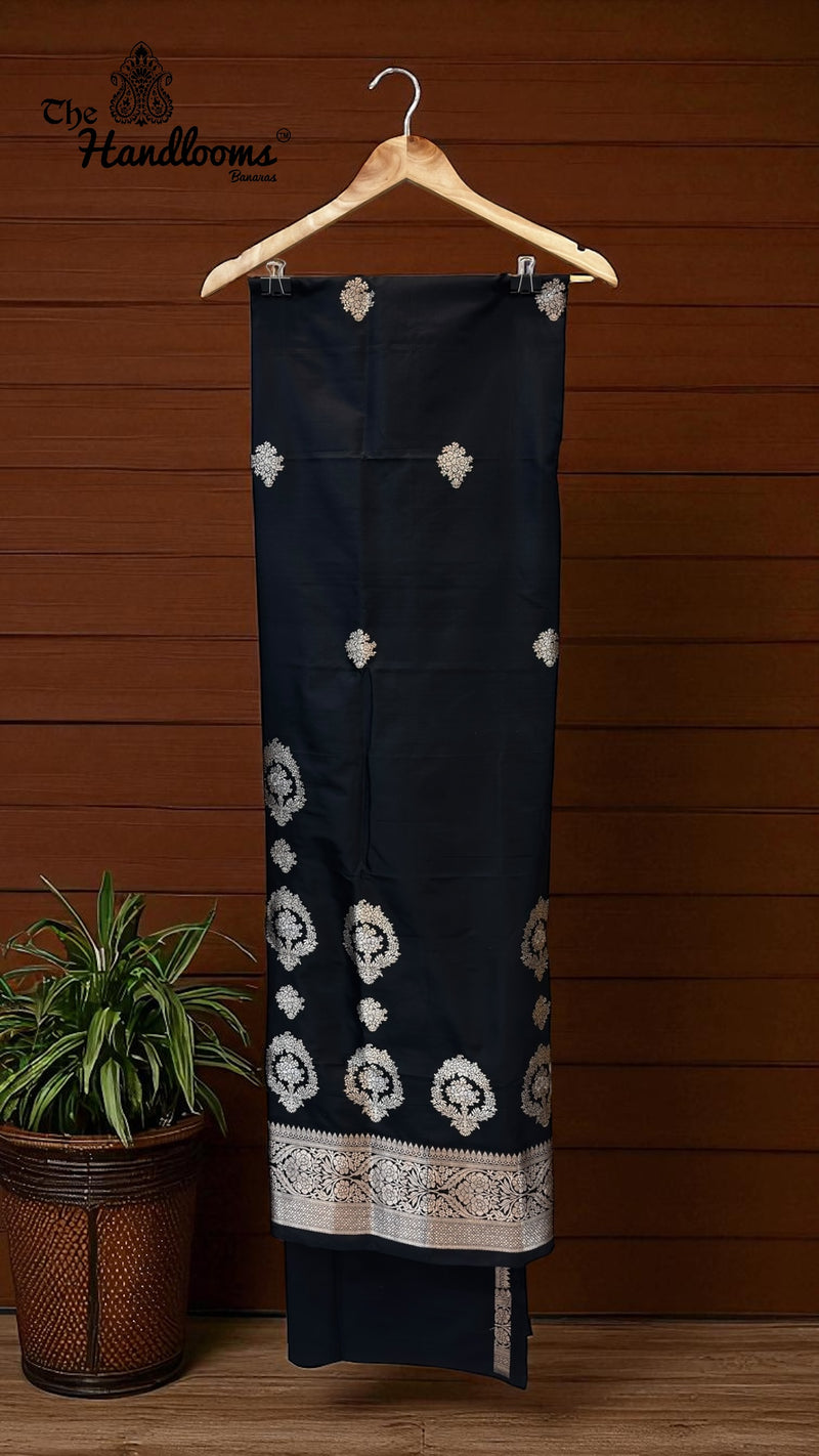 Pure Katan Silk Handlooms Banarasi Dress material - The Handlooms