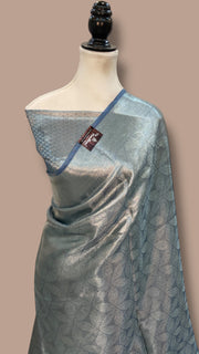 Pure Kora Tissue Tanchui Handloom Banarasi Saree - The Handlooms