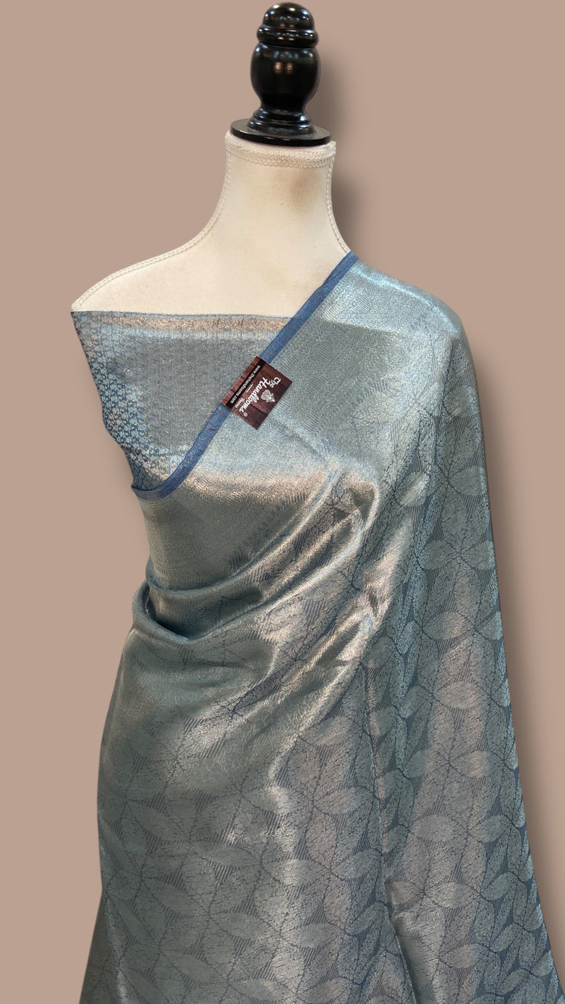 Pure Kora Tissue Tanchui Handloom Banarasi Saree - The Handlooms