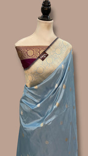 Pure Katan Silk Banarasi Handloom Saree - All Over Kadua Motifs - The Handlooms