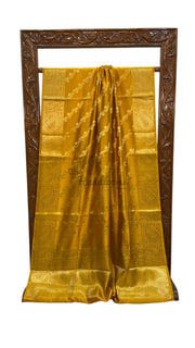 Pure Mango Silk Banarasi Handlokom Saree - The Handlooms