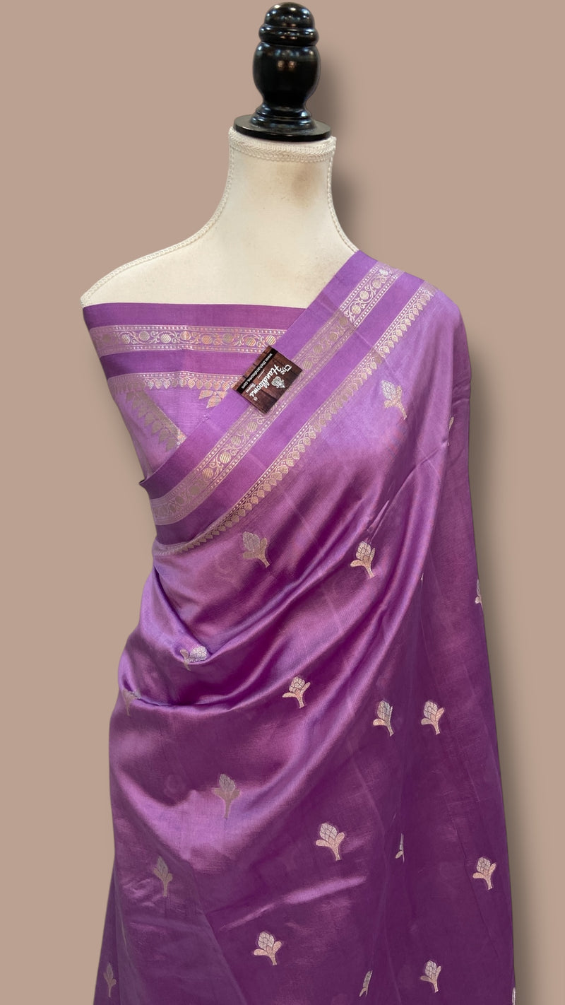 Pure Mango Silk Banarasi Handlokom Saree - The Handlooms