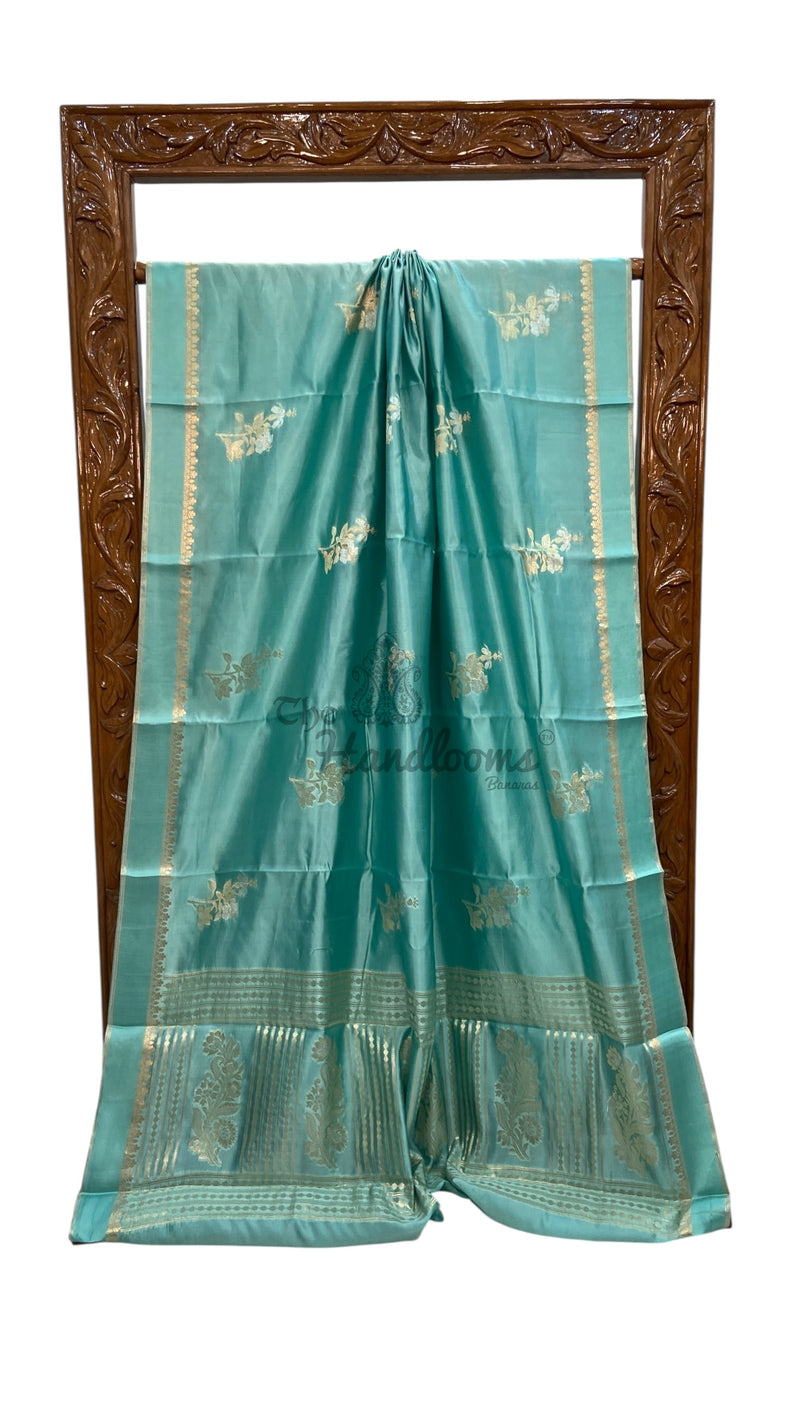 Pure Mango Silk Banarasi Handlokom Saree - The Handlooms