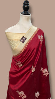 Pure Mango Silk Banarasi Handlokom Saree - The Handlooms