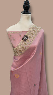 Banarasi Brocade Silk Saree with Exquisite Handwork - The Handlooms