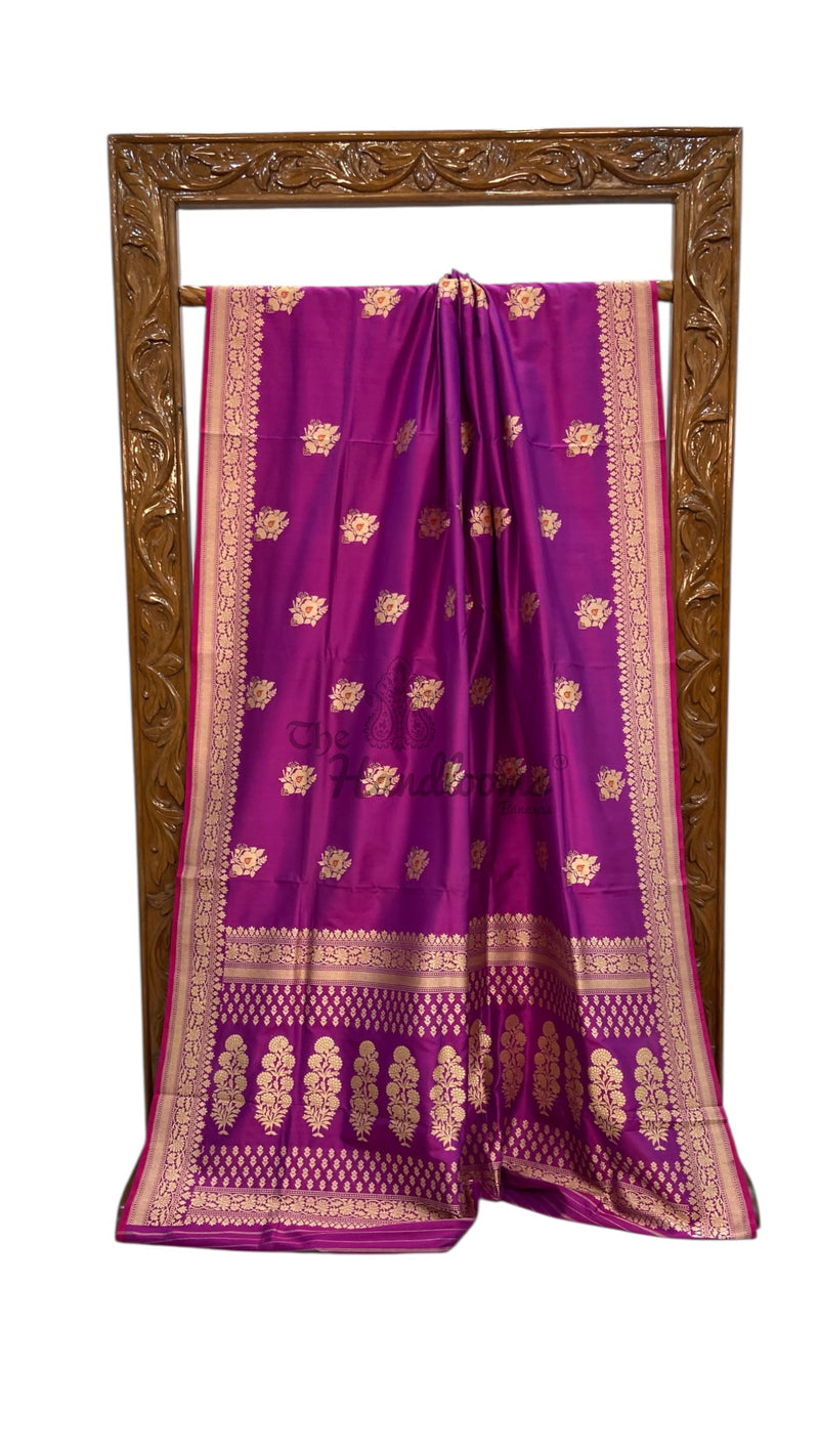 Pure Katan Silk Banarasi Handloom Saree - All Over Kadua Motifs