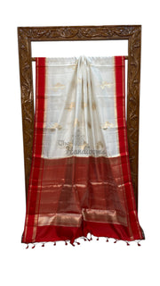 Pure Mango Silk Banarasi Handlokom Saree - The Handlooms