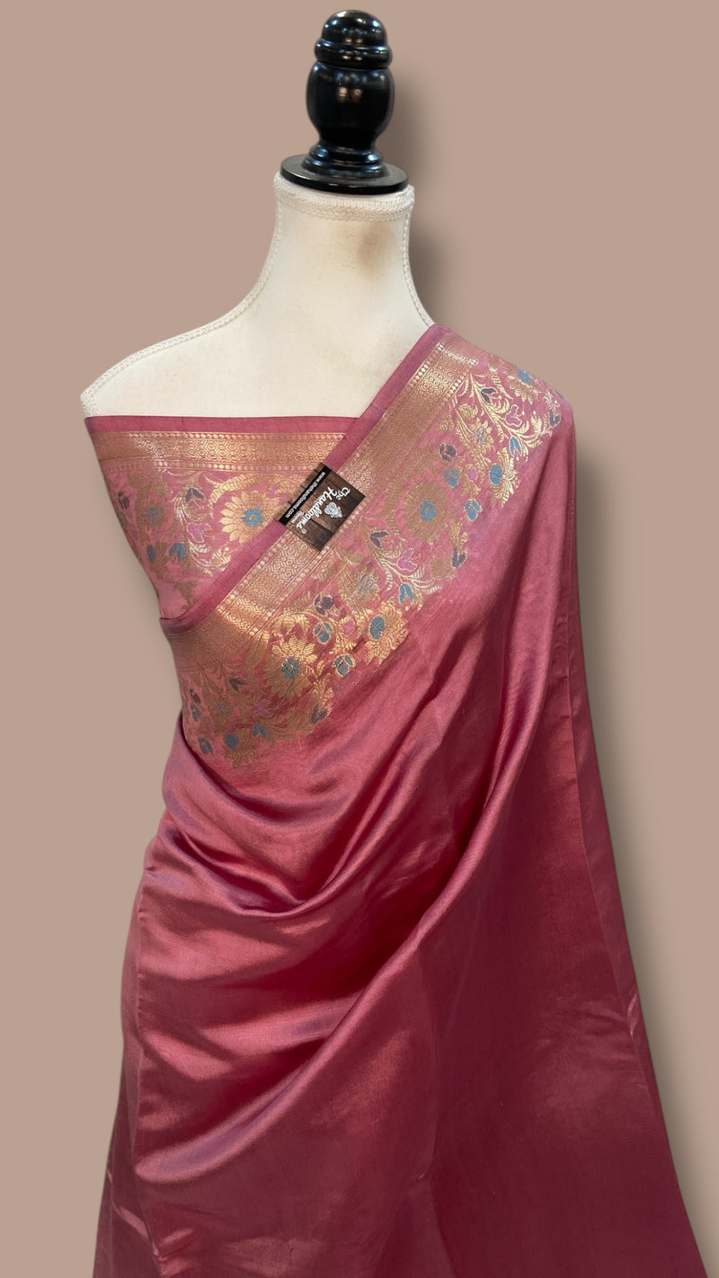 Pure Mango Silk Banarasi Handloom Saree - The Handlooms