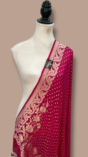 Pure Khaddi Georgette Handloom Dupatta - The Handlooms