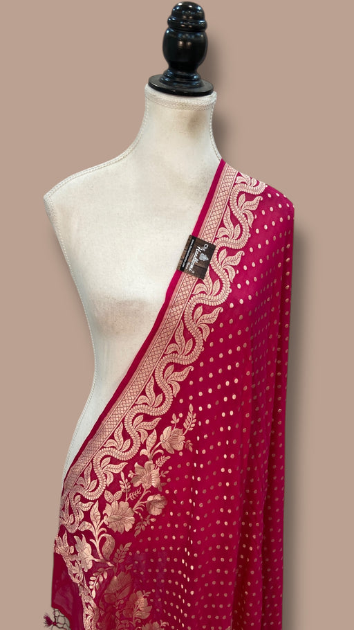 Pure Khaddi Georgette Handloom Dupatta - The Handlooms
