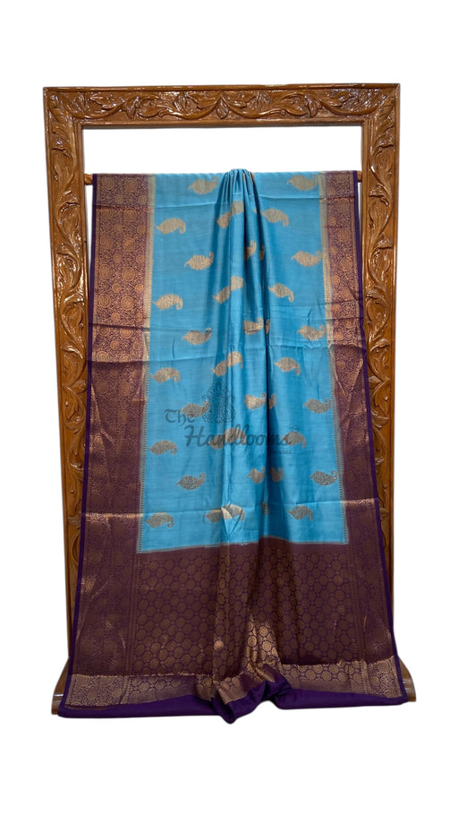 Pure Chiniya Silk Khaddi Handloom Banarasi Saree - The Handlooms