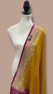 Pure Khaddi Georgette Handloom Dupatta - The Handlooms