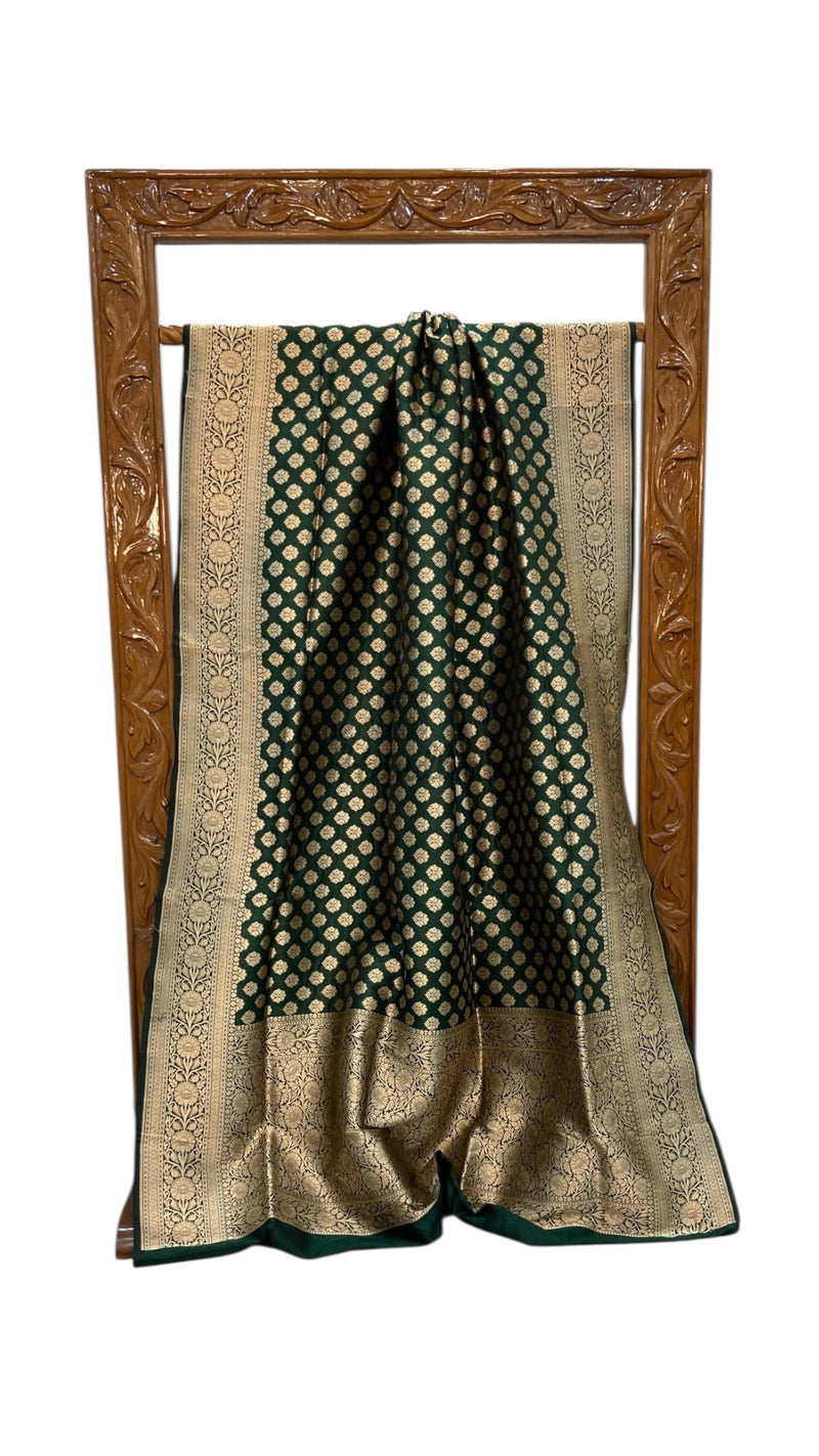 Pure Katan Silk Banarasi Handloom Saree - All Over Jaal Work - The Handlooms