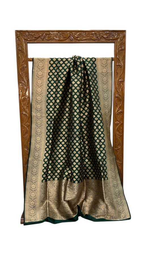 Pure Katan Silk Banarasi Handloom Saree - All Over Jaal Work - The Handlooms