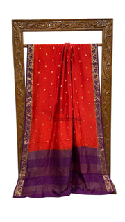 Moonga Georgette Handloom Banarasi Saree - The Handlooms