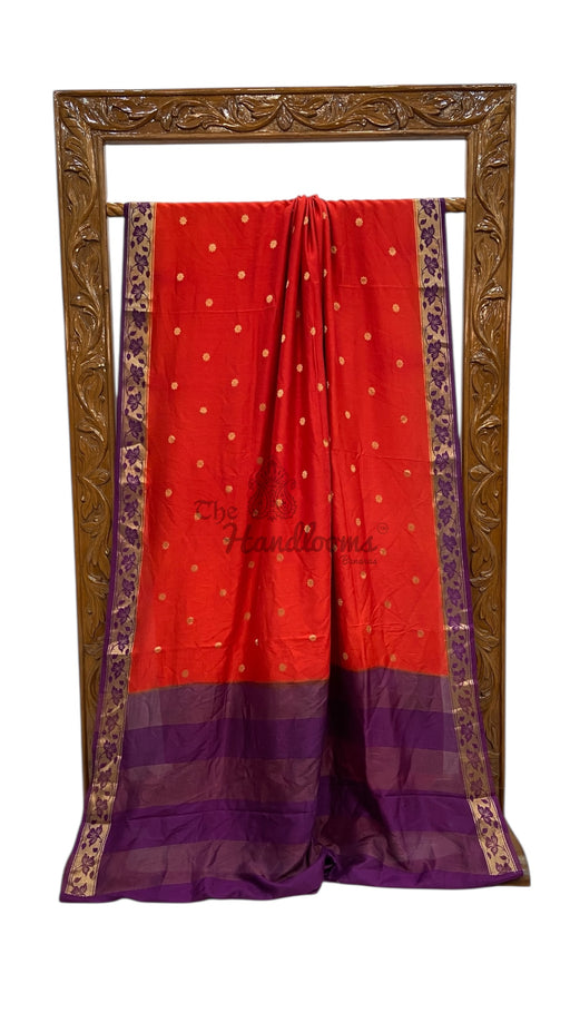 Moonga Georgette Handloom Banarasi Saree - The Handlooms