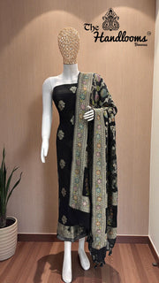 Khaddi Georgette Banarasi Dress material Water Zari - The Handlooms