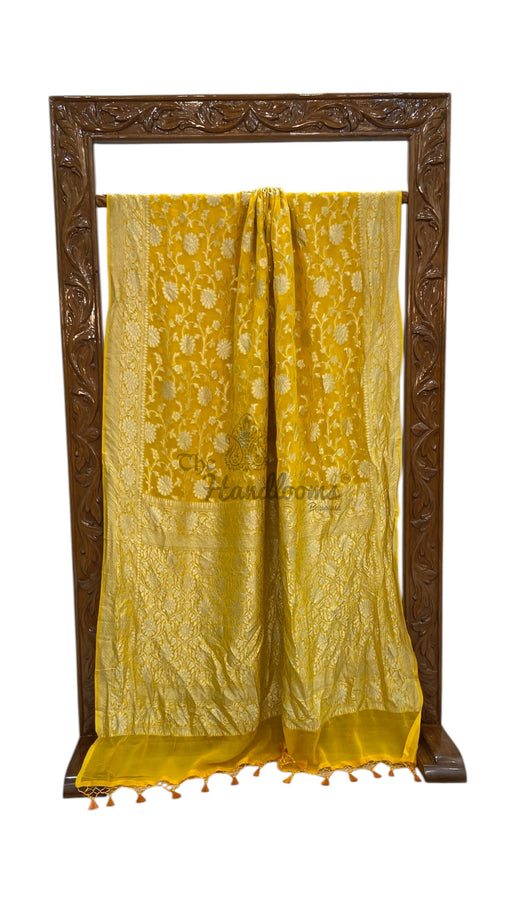 Khaddi Georgette Handloom Banarasi Saree - The Handlooms