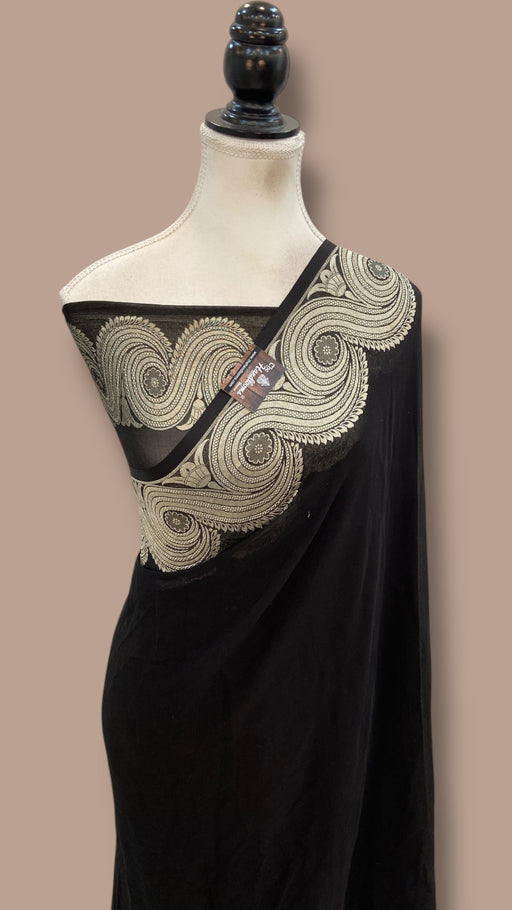 Khaddi Georgette Handloom Banarasi Saree - The Handlooms