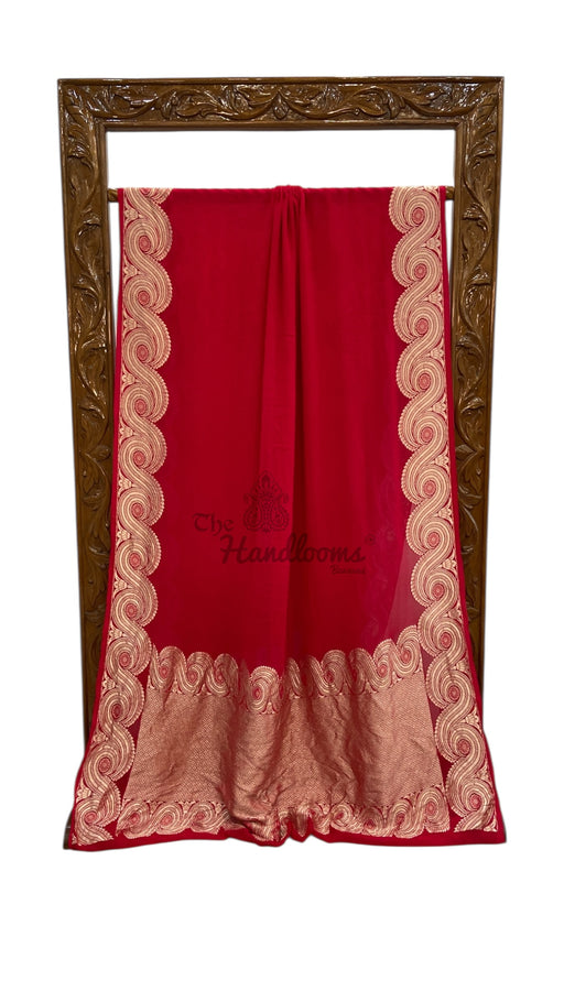 Khaddi Georgette Handloom Banarasi Saree - The Handlooms