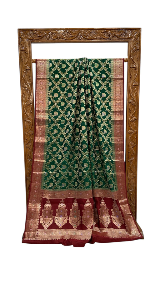 Pure Chiniya Silk Handloom Banarasi Saree - The Handlooms