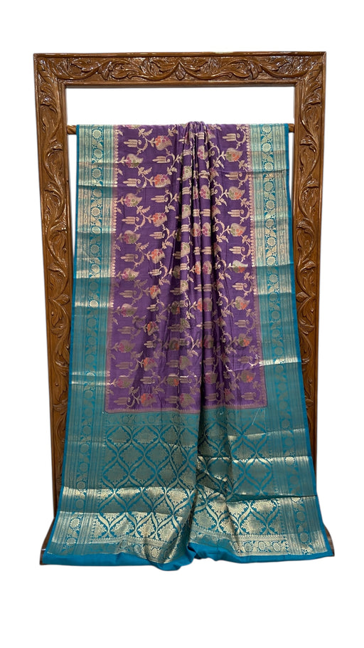 Pure Chiniya Silk Handloom Banarasi Saree - The Handlooms