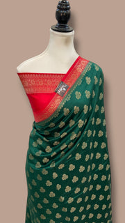 Pure Chiniya Silk Handloom Banarasi Saree - The Handlooms