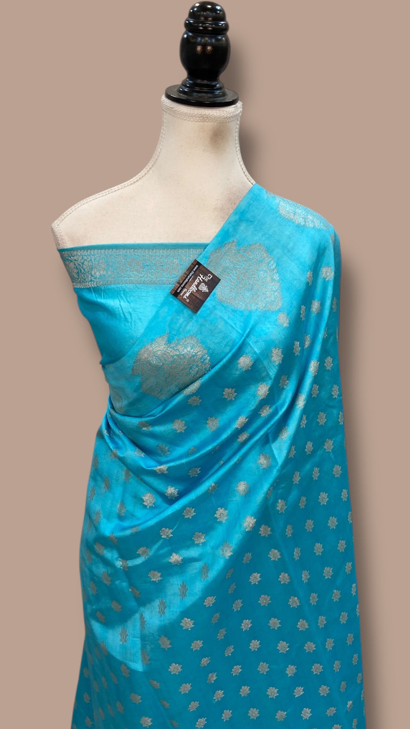 Pure Mango Silk Banarasi Handlokom Saree