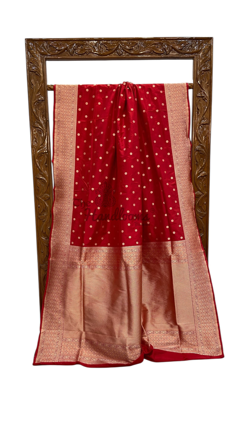 Pure Katan Silk Banarasi Handloom Saree - All Over Motifs