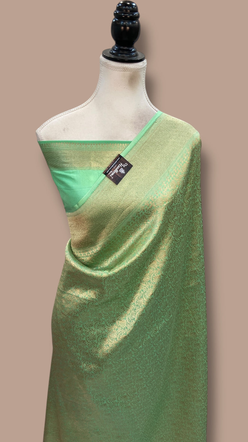 Pure Katan Silk Banarasi Handloom Saree - Tanchui Brocade