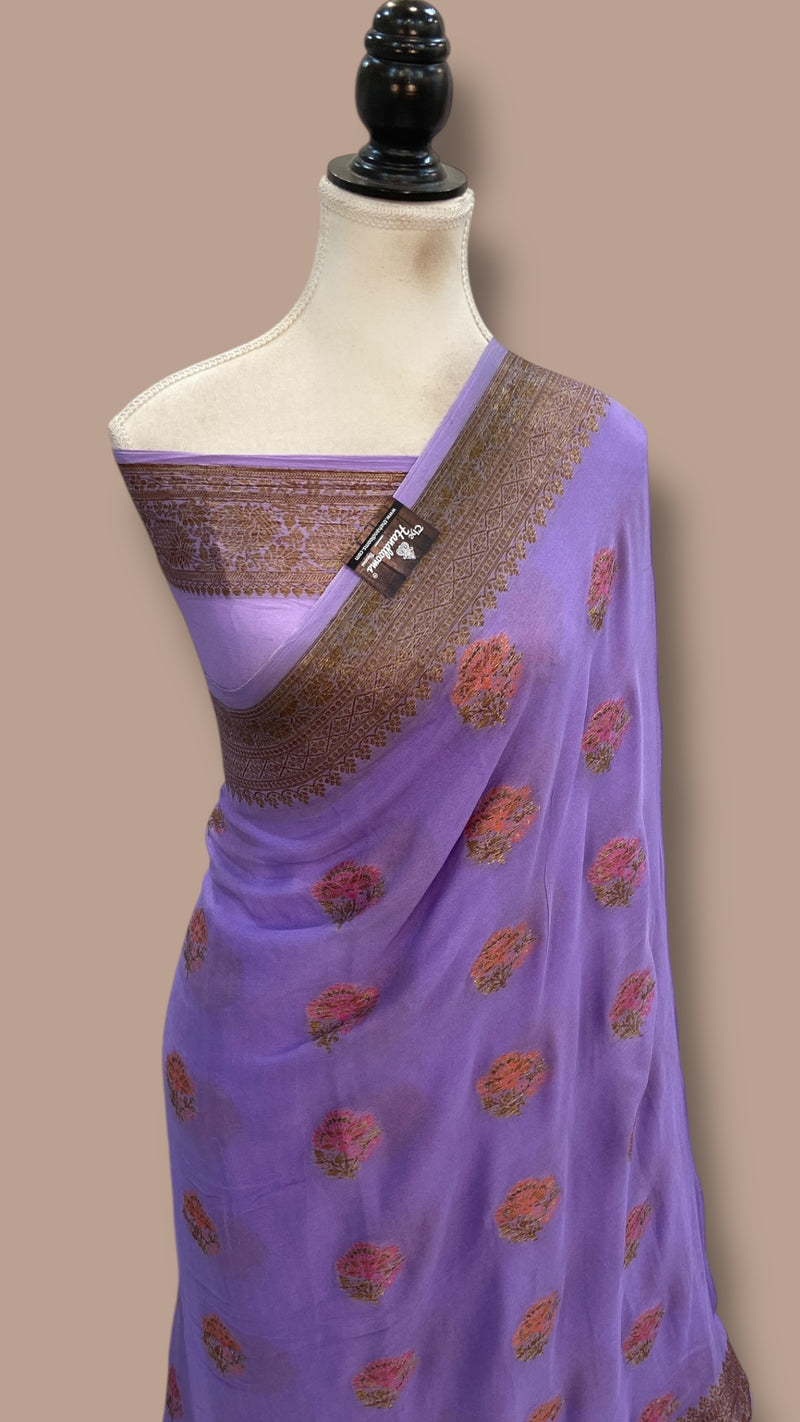 Pure Chiffon Khaddi Banarasi Saree