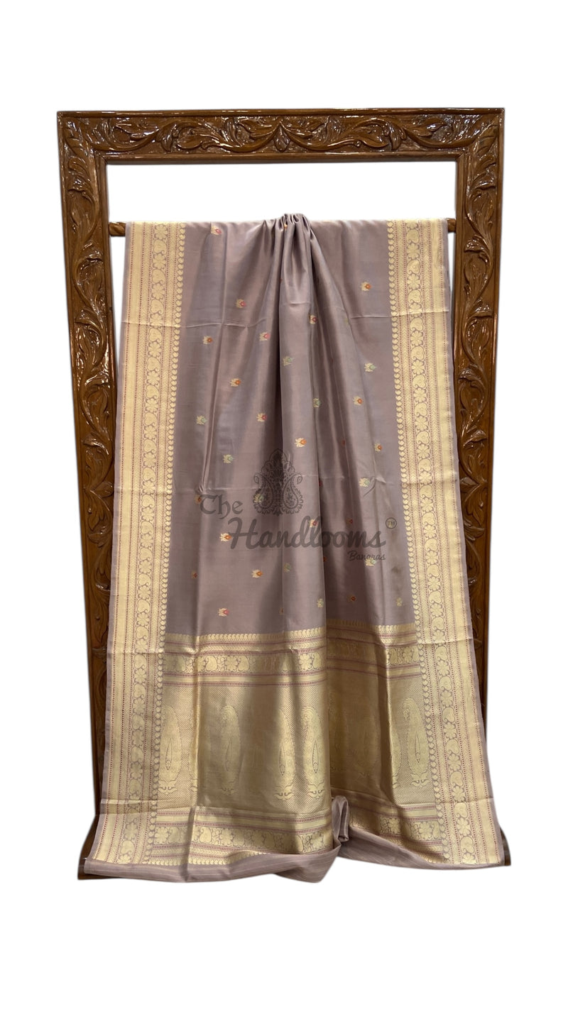 Pure Katan Silk Banarasi Handloom Saree - All Over Kadua Motifs