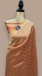 Pure Tissue Reshmi Zari Banarasi Brocade Handloom Saree - The Handlooms