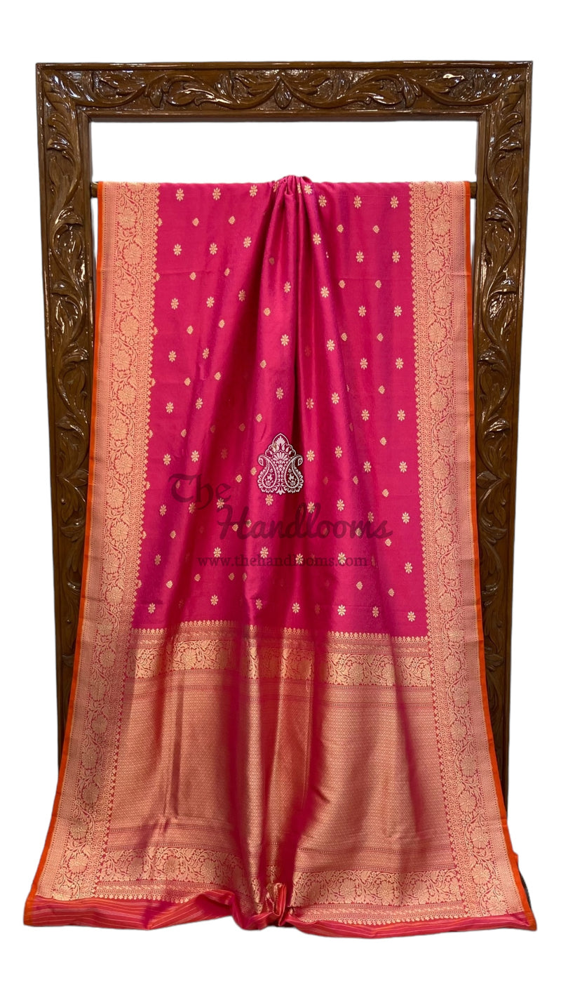 Pure Katan Silk Banarasi Handloom Saree - Tanchui Brocade - The Handlooms