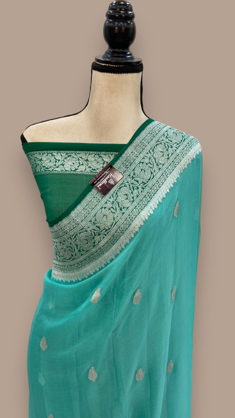 Pure Georgette Banarasi Saree - The Handlooms