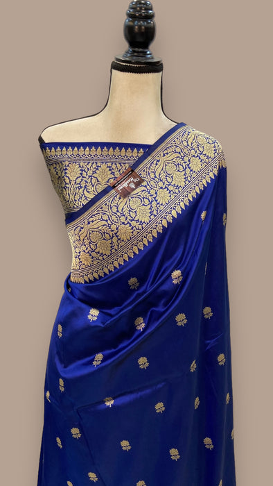 Pure Katan Silk Banarasi Handloom Saree - All over Kadua motifs