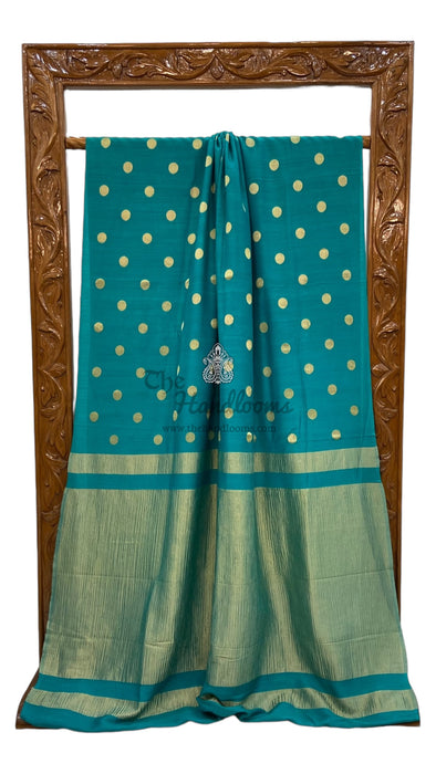 Moonga Georgette Handloom Banarasi Saree