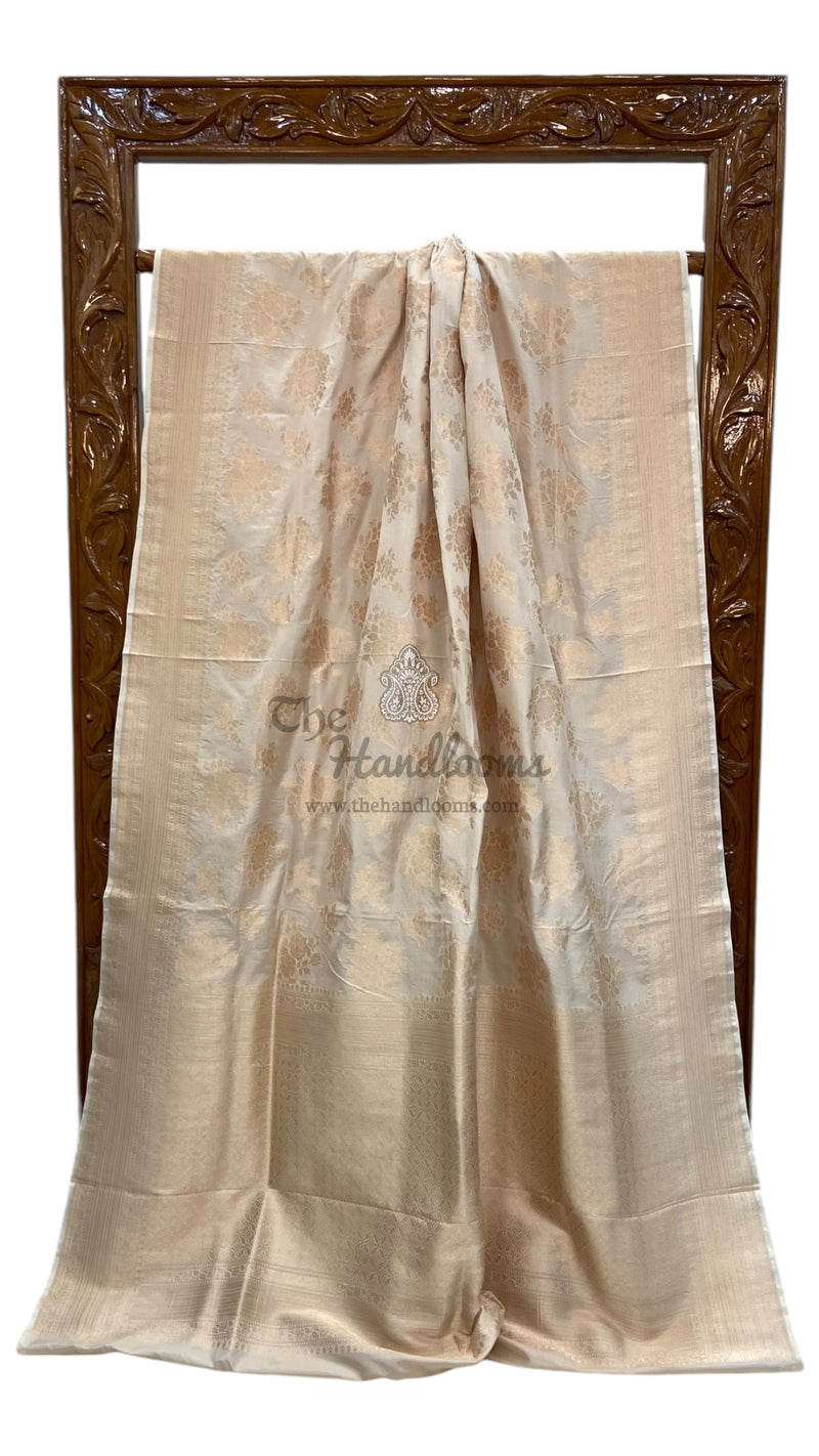 Pure Katan Silk Banarasi Handloom Saree - All over Jaal work - The Handlooms