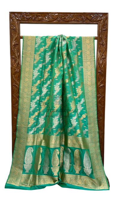 Ektara Pure Katan Silk Banarasi Handloom Saree - All over kadiyal Jaal work