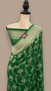 Tussar Georgette Handloom Banarasi Saree - The Handlooms