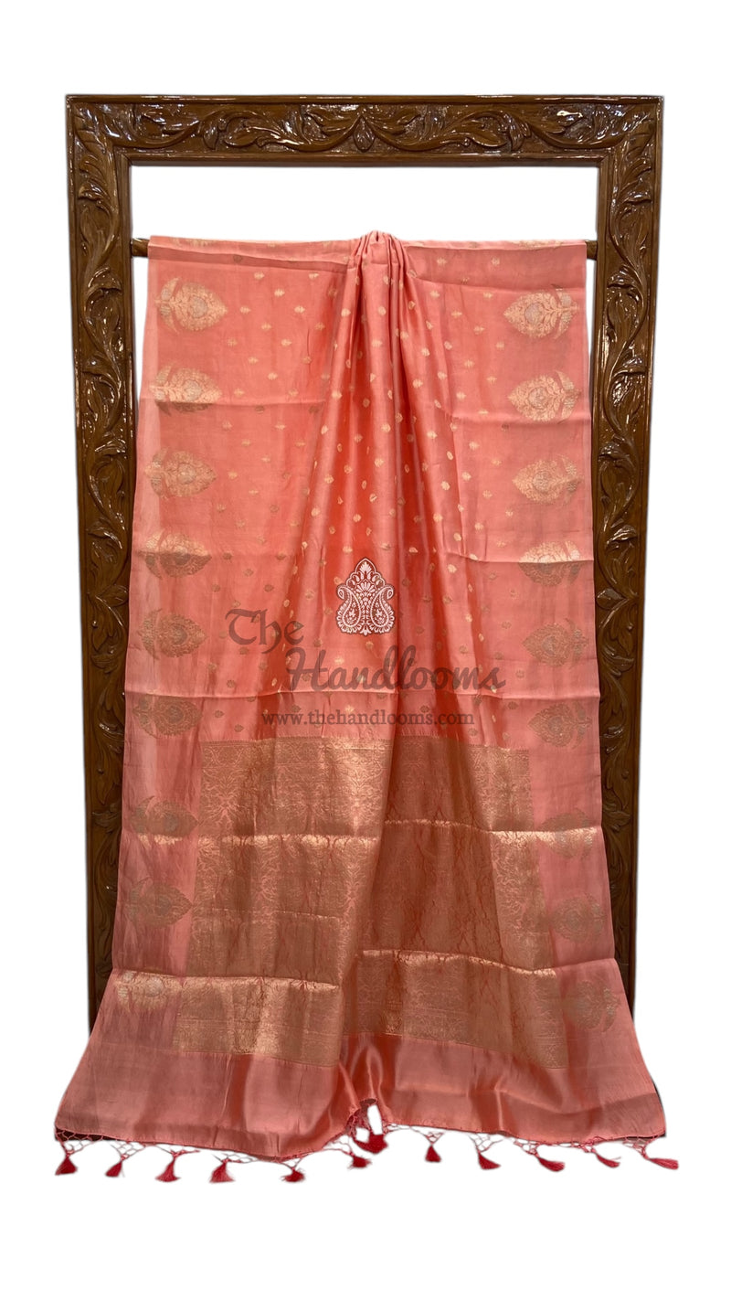 Pure Mango Silk Banarasi Handloom Saree - The Handlooms