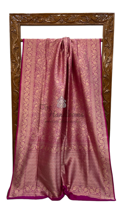 Pure Katan Silk Banarasi Handloom Saree - Tanchui Brocade