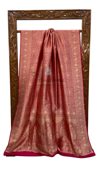 Pure Katan Silk Banarasi Handloom Saree - Tanchui Brocade