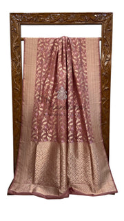 Pure Katan Silk Banarasi Handloom Saree - All over Jaal work with Meenakari - The Handlooms